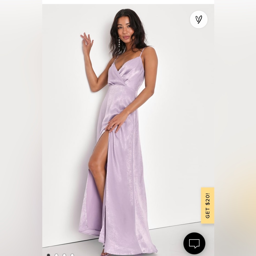 Constantine Lavender Satin Maxi Dress